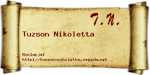 Tuzson Nikoletta névjegykártya